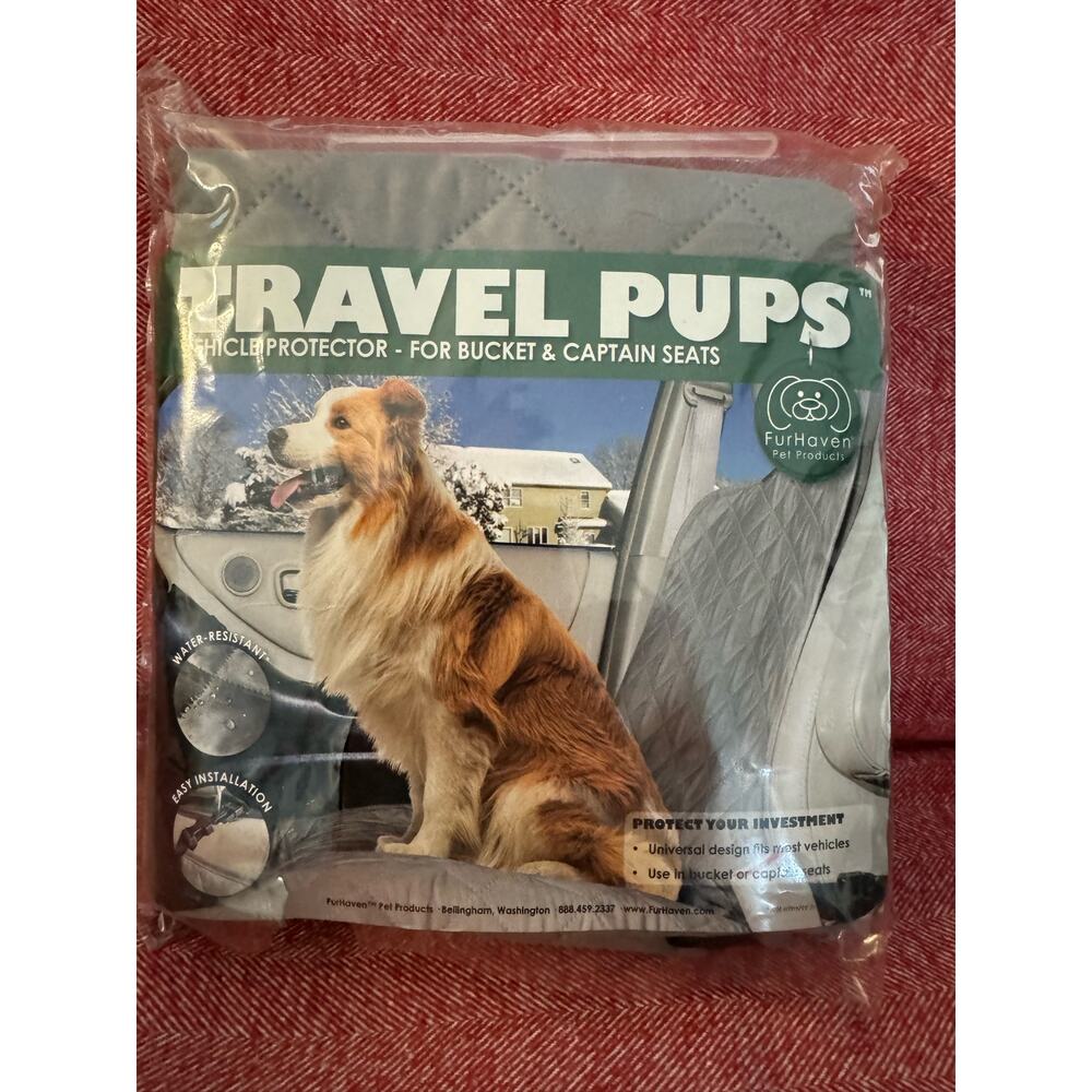 Furhaven Universal Water-Resistant Quilted Single Car Seat Protector - Gray